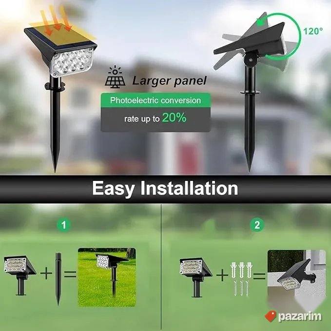 EXTRA Solarna LED Lampa - Za Zemlju ili Zid 3