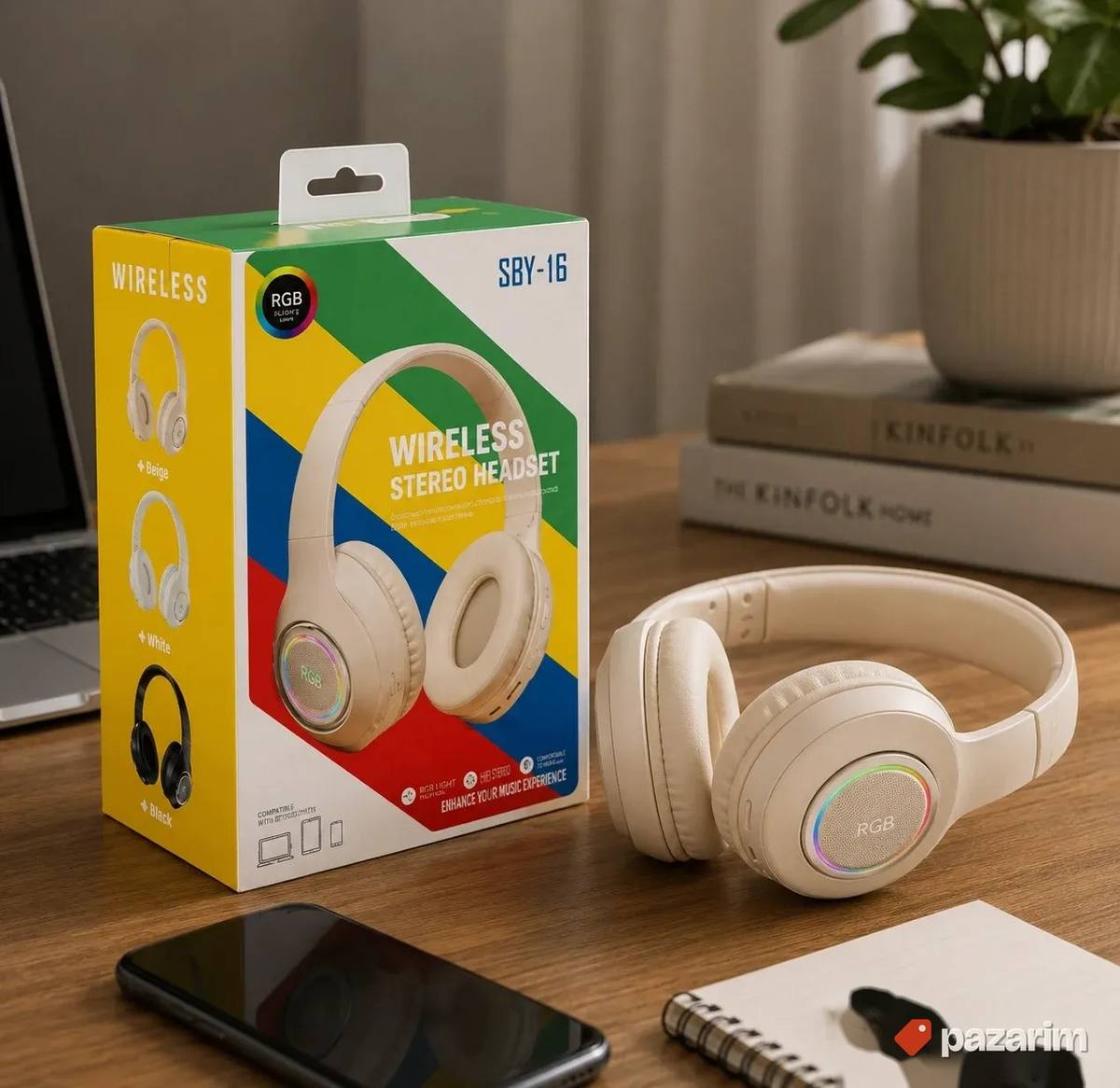 Bluetooth Slusalice RGB - SBY 16 headphones 1