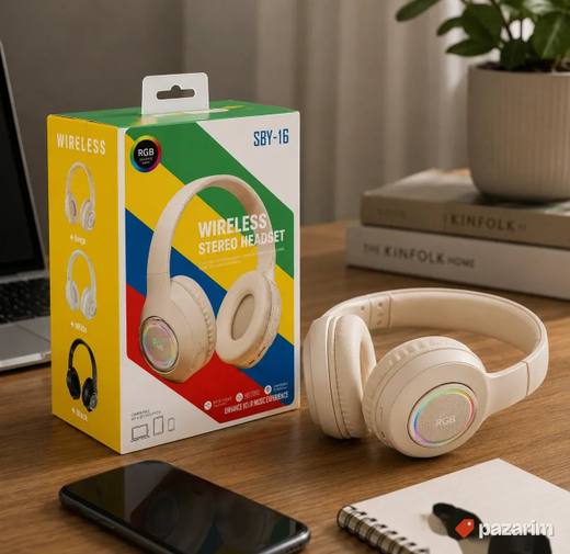 Bluetooth Slusalice RGB - SBY 16 headphones
