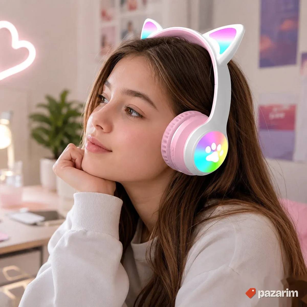 Bluetooth CAT EARS - Bezicne slusalice za decu - Više boja 1