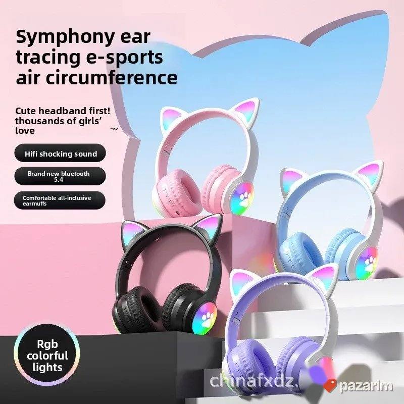 Bluetooth CAT EARS - Bezicne slusalice za decu - Više boja 2
