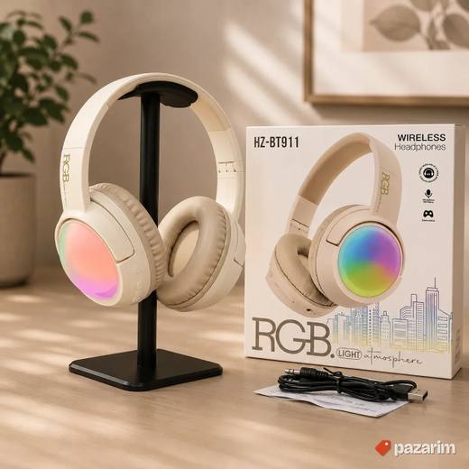 Bluetooth RGB headphones - HZ 911 - bezicne slusalice