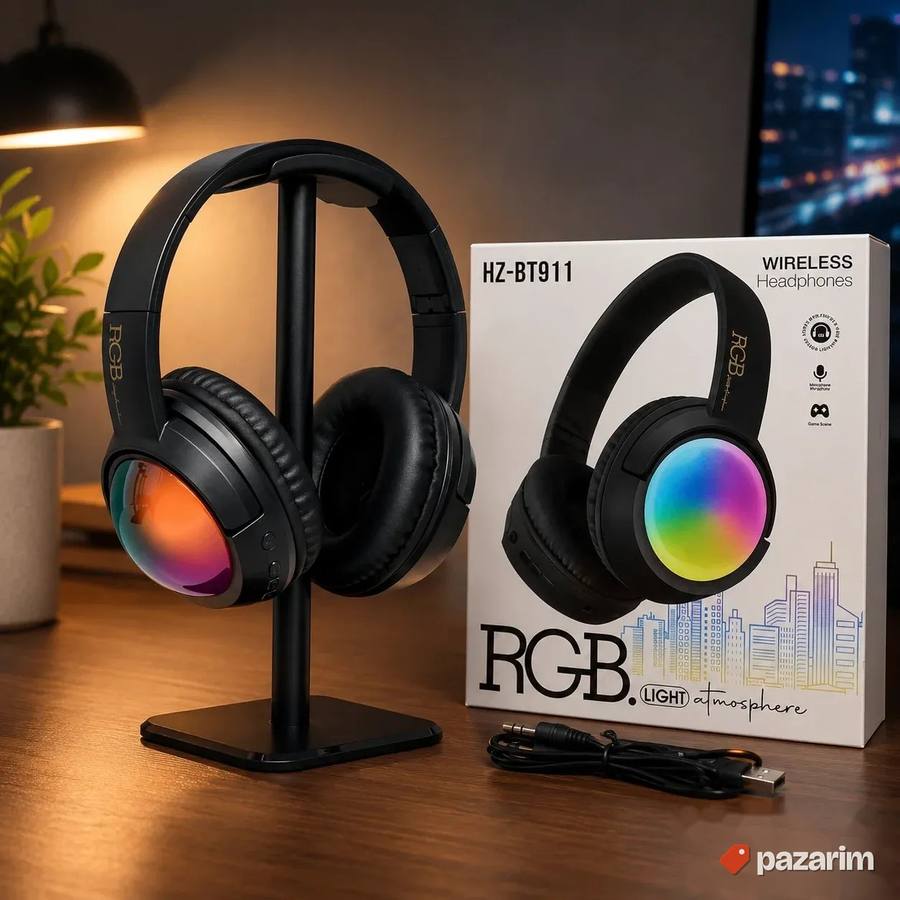 Bluetooth RGB headphones - HZ 911 - bezicne slusalice 2