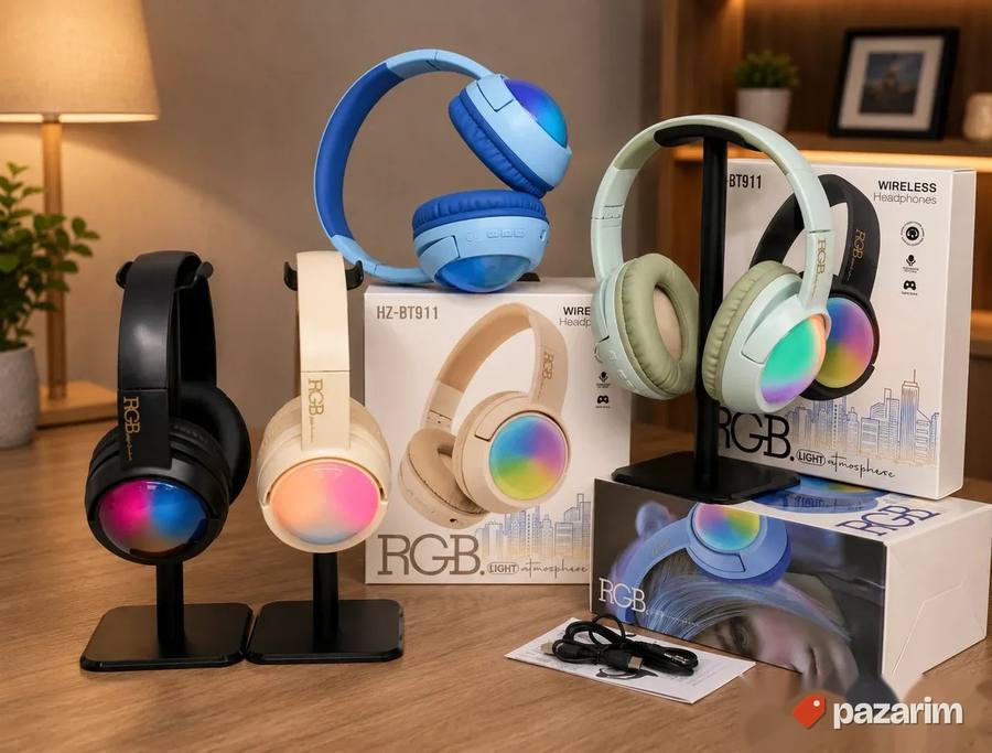 Bluetooth RGB headphones - HZ 911 - bezicne slusalice 3
