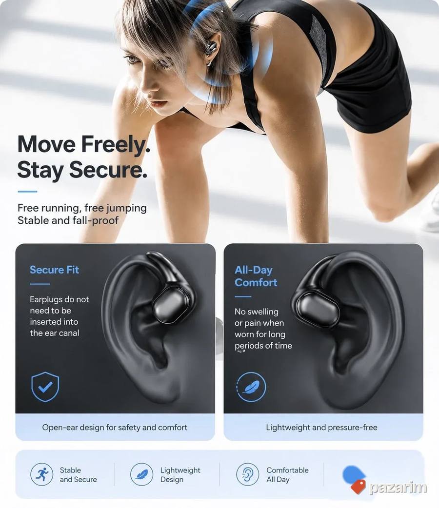 Open Ear - Bezicne bluetooth slusalice - Otvoreno Uho - Uvo 4