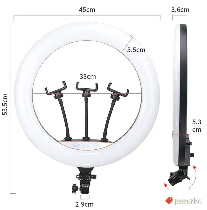 HIT RGB LED Ring Light 25cm-30cm -35cm-45cm + stalak 2m 4