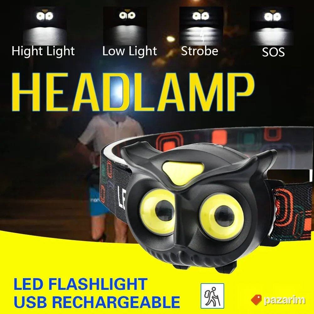 Čeona LED Lampa sa trakom za glavu Sova - lampa za čelo 1