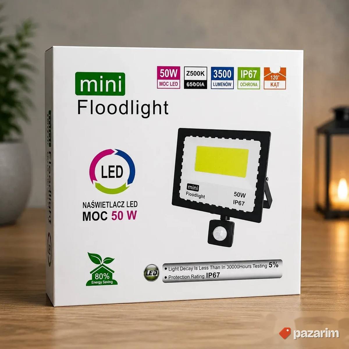 NOVO! Mini LED reflektor sa senzorom 30-50W Nova generacija 1