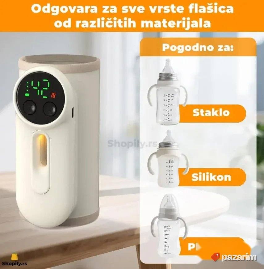 NOVO! Prenosni Grejac za Flasice sa Baterijom i Displejom 2
