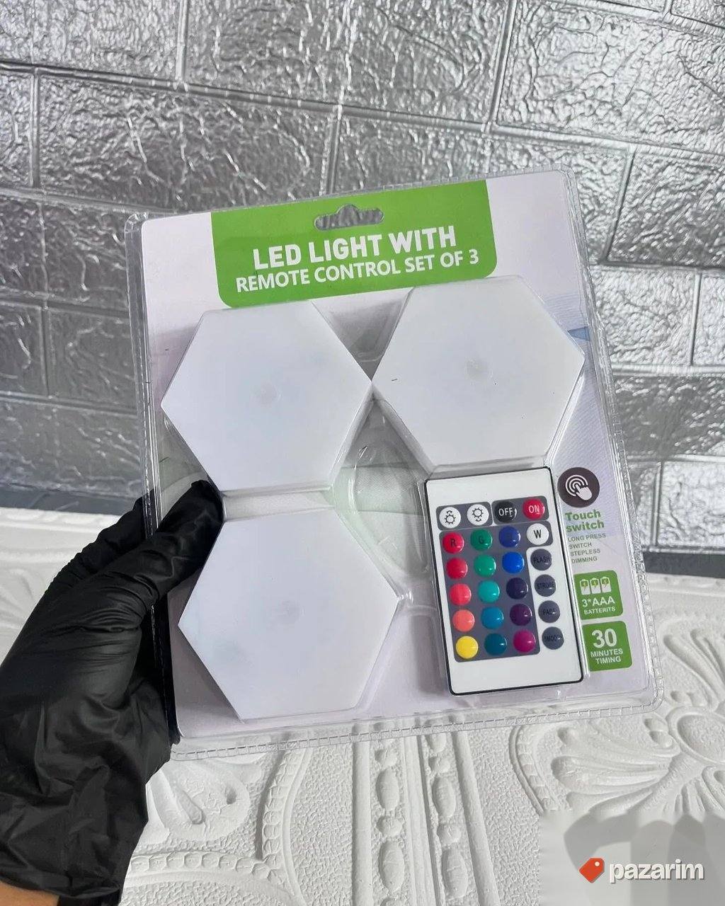 RGB LED svetla sa daljinskim - 3 i 6 u pakovanju 1