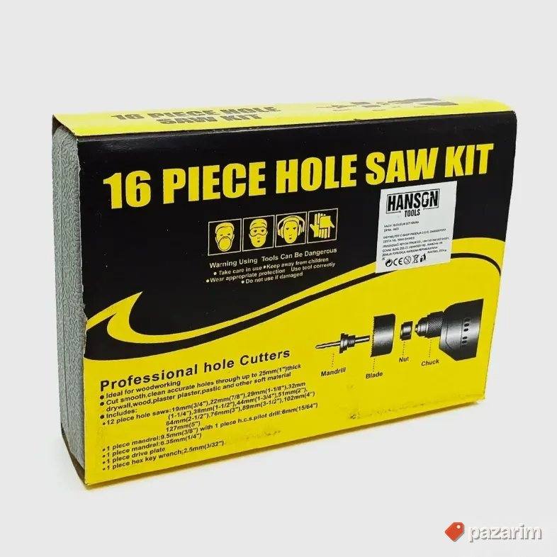 16-DELNI SET Kruna Za Bušenje Drveta i Plastike + kofer 7