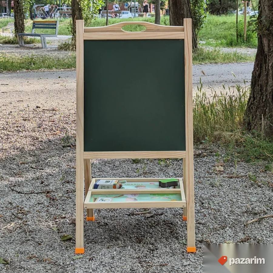 HIT! 2u1 Drvena i Piši Briši Tabla Za Decu Za Crtanje 4
