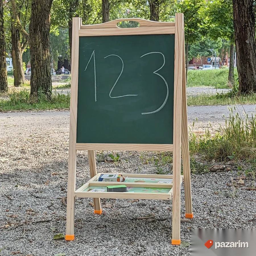 HIT! 2u1 Drvena i Piši Briši Tabla Za Decu Za Crtanje 6