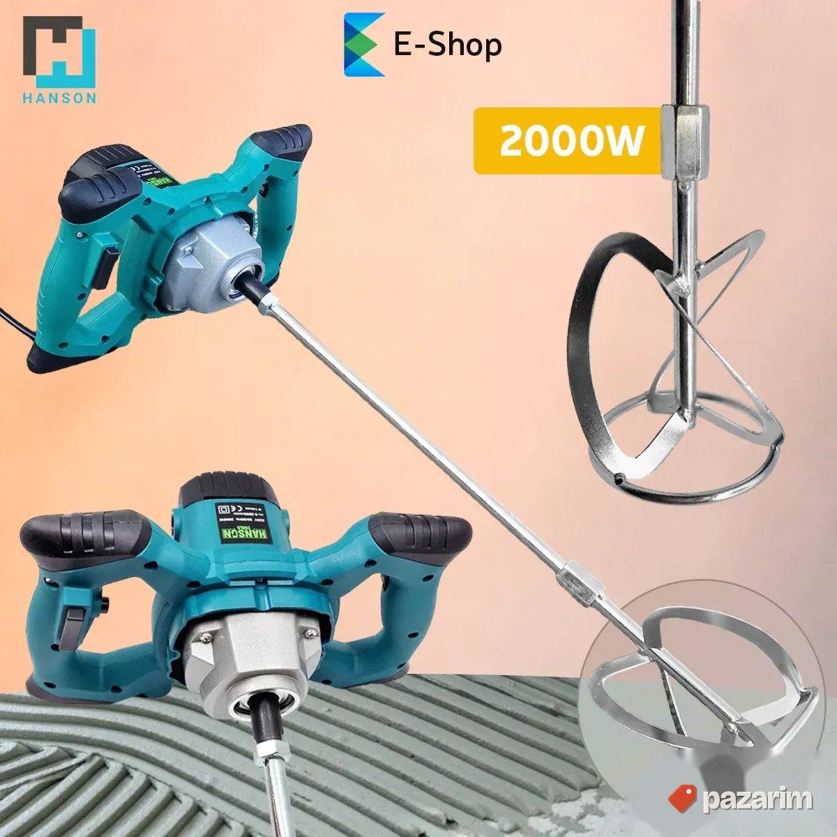 NOVO! Hanson Mikser Za Beton Lepak Gips 2000W Nova Generacij 1