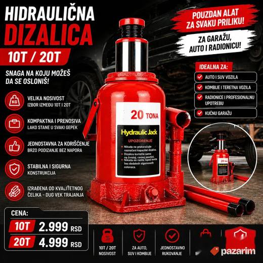 NOVO! Hidraulicna Dizalica 10T i 20T