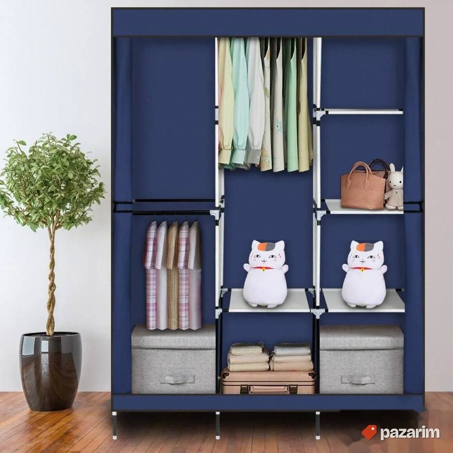 NOVO! Montažni Prenosni Ormar - 170x135cm Plavi i Crveni 4