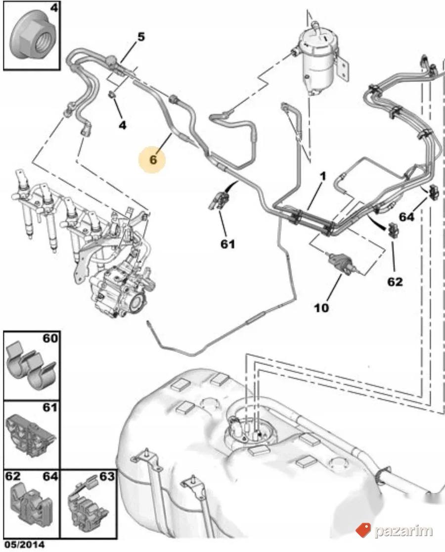 Cev goriva napajanja Ducato Boxer Jumper 2.2 1355440080 2