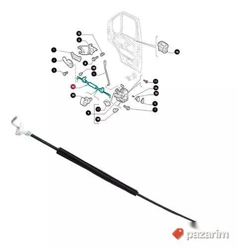 Sajla prednjih vrata Ducato Boxer Jumper 2002-2006 l/d 1