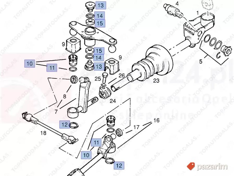 Set za popravku reparaciju biraca menjaca Opel Vectra B 2
