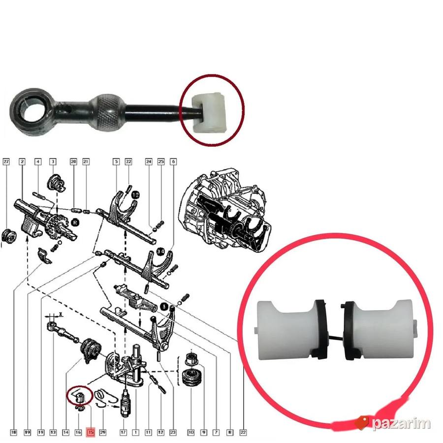 Caura rucice menjaca Renault Kangoo Clio Laguna Scenic 3