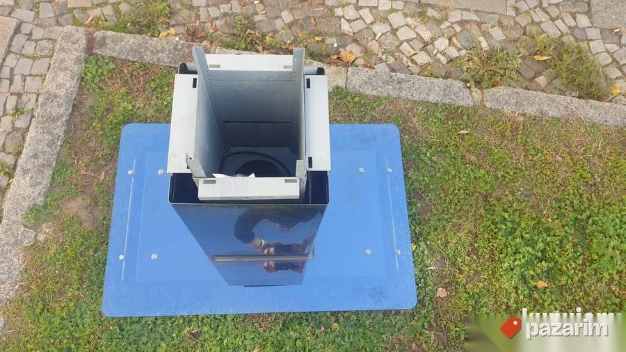 Praktično nov ostrvski aspirator 60x90 cm – inox/staklo – TO 4