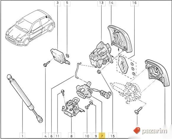Brava gepek vrata Dacia Logan Sandero 2