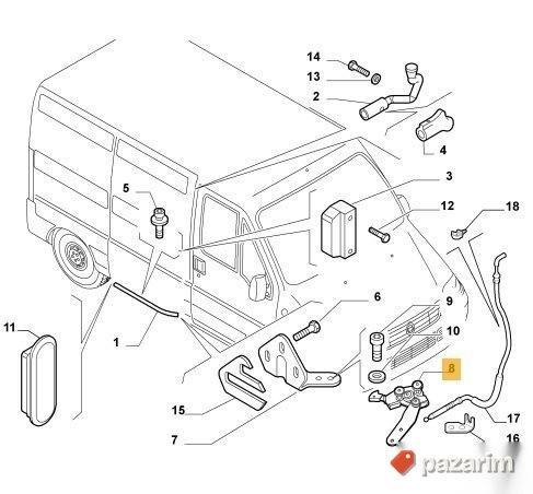 Klizac vrata DUCATO BOXER JUMPER 2002-2006 donji vodjica 2