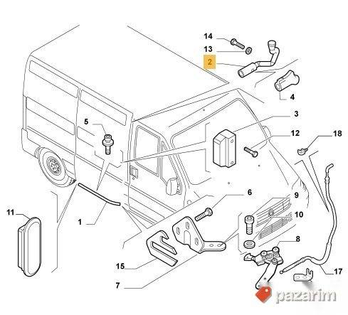 Klizac vrata DUCATO BOXER JUMPER 1994-2006 gornji vodjica 2