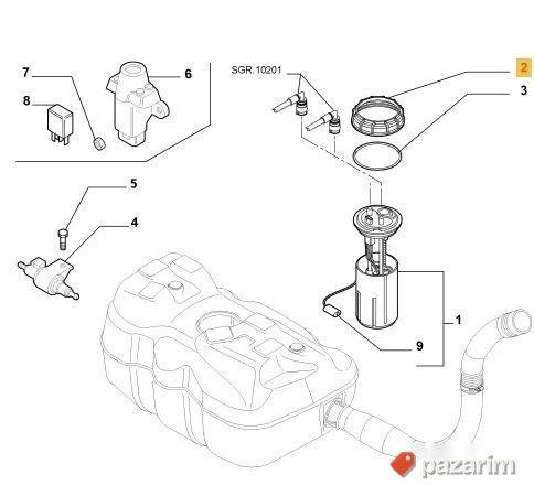 Navrtka pumpe plovka goriva, PUNTO DUCATO 46523405 153138 3
