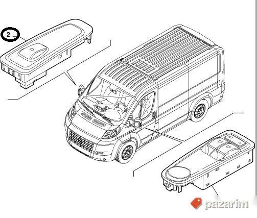 Prekidac podizaca stakla Ducato Boxer Jumper 2006> desni kpl 2