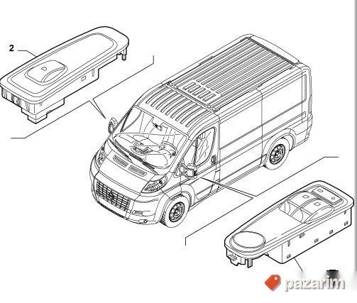 Prekidac podizaca stakla Ducato Boxer Jumper 2006> levi kpl+ 2