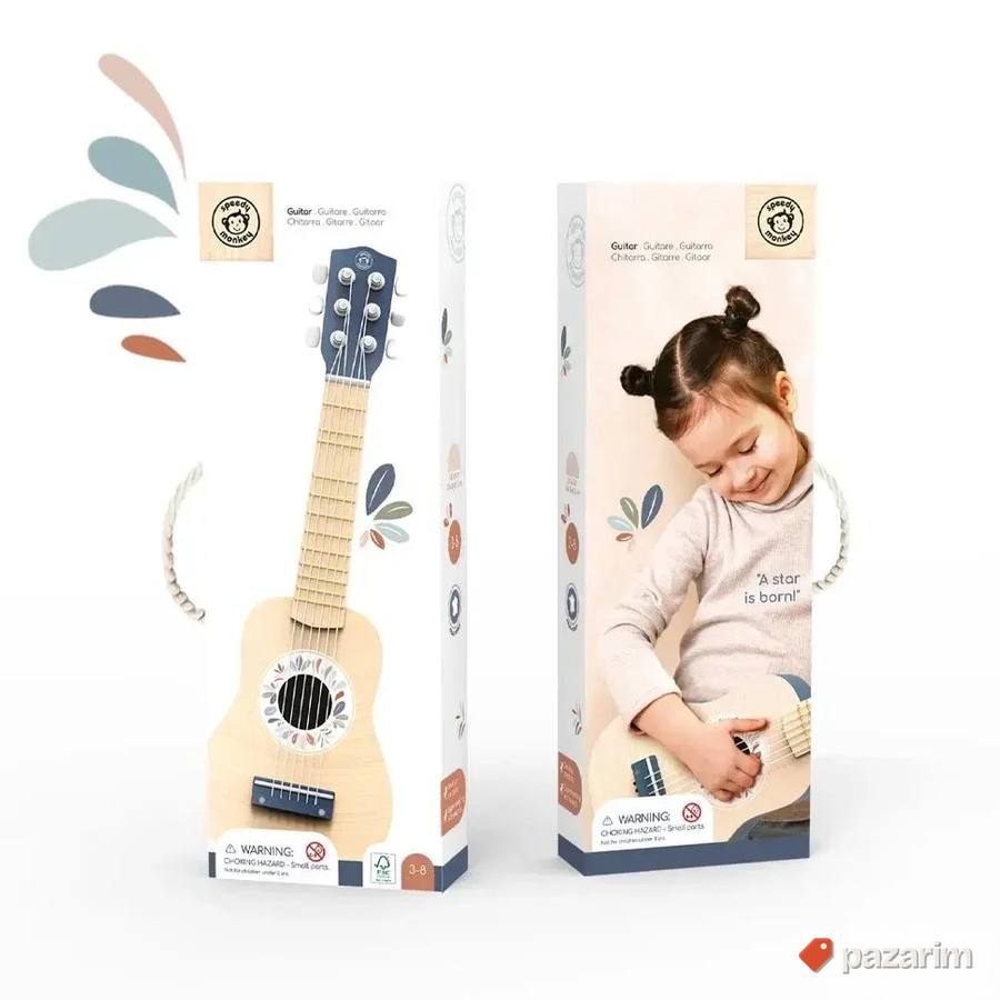 Premium drvene igracke Speedy Monkey- Gitara 4