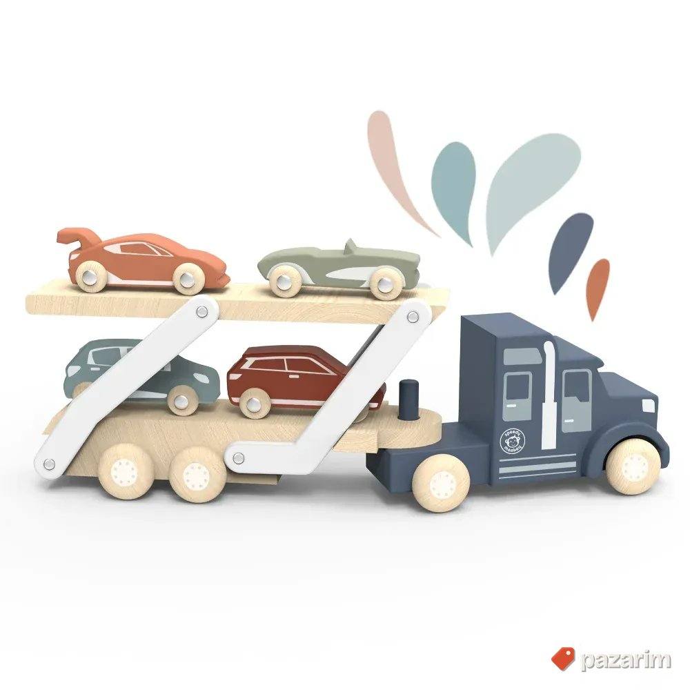 Premium drvene igracke Speedy Monkey- Kamion transporter 1