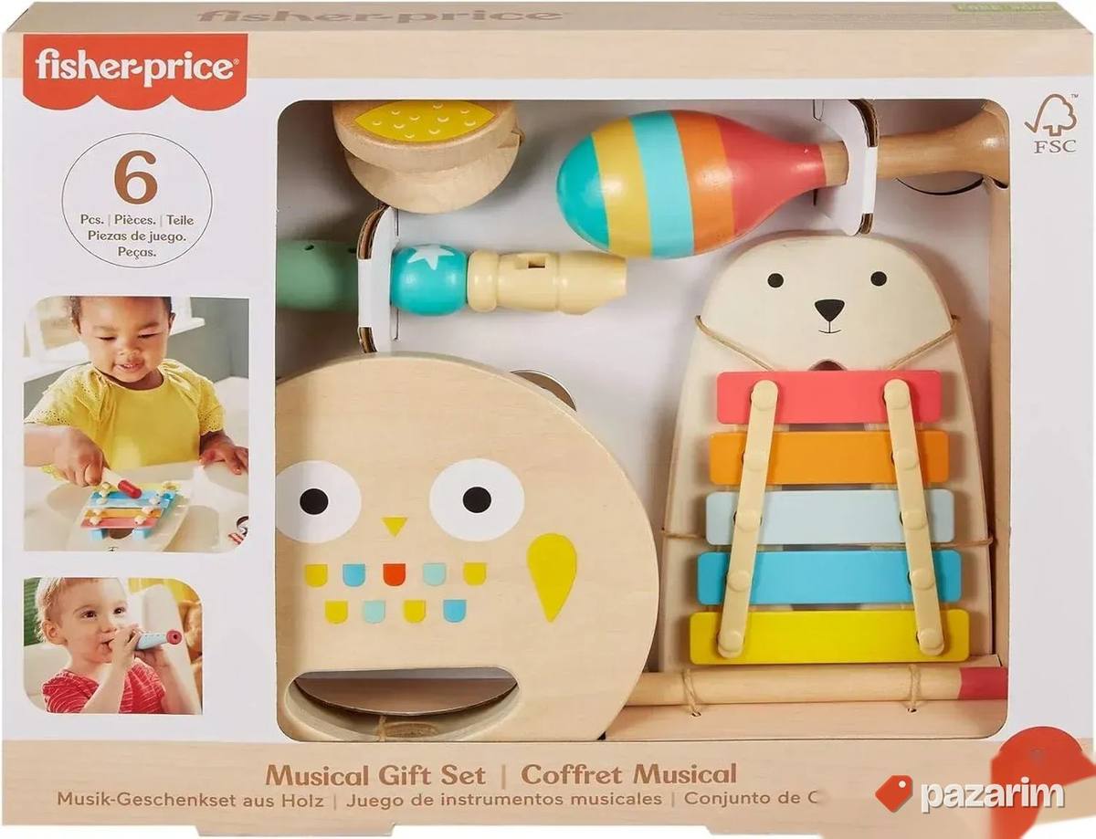 Fisher Price drveni muzički set 6kom 1