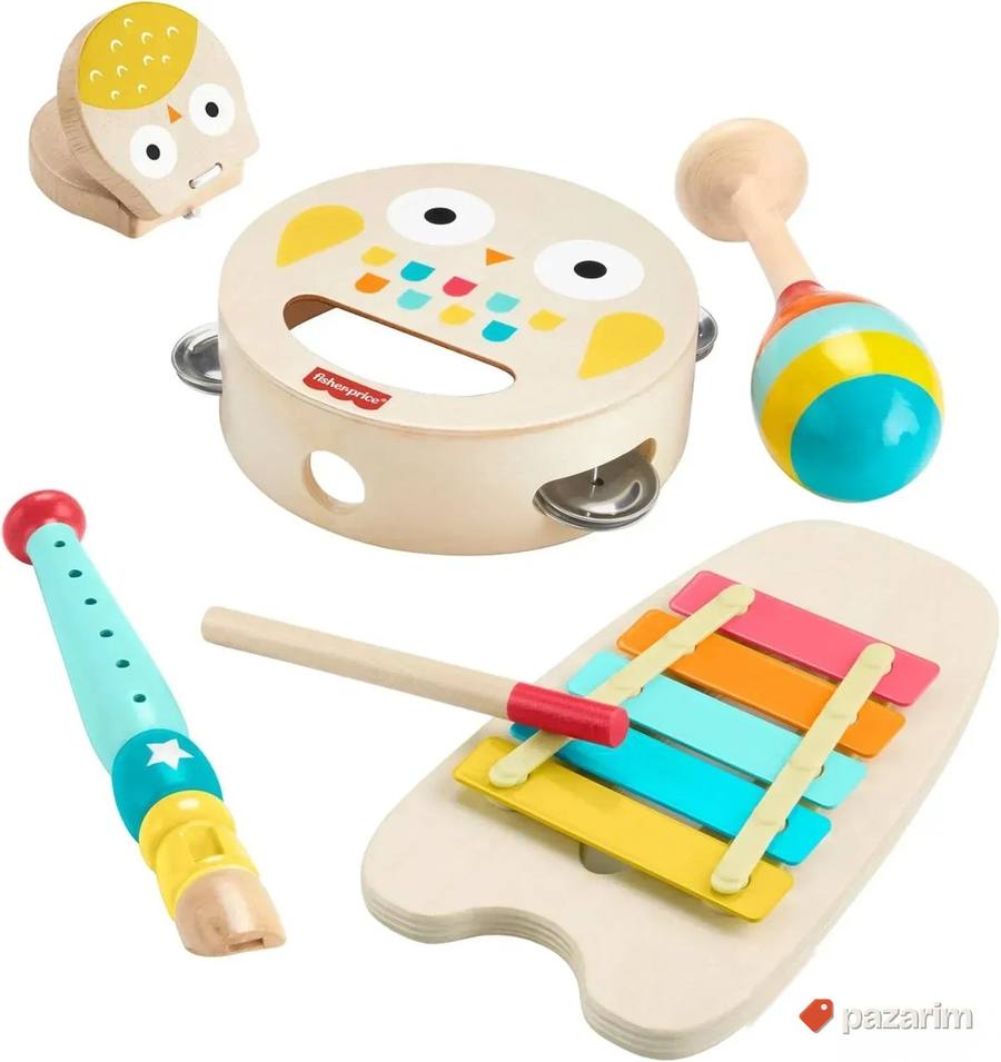 Fisher Price drveni muzički set 6kom 2