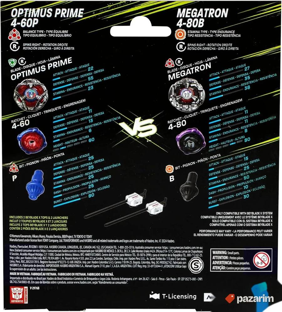 BEYBLADE X TRANSFORMERS Optimus prime vs Megatron 4