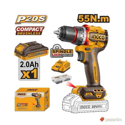 Akumulatorska bušilica CDLI205582E 55Nm 1x2,0Ah SUPER INGCO