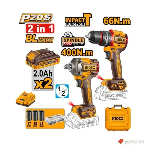 Akumulatorski set alata CKLI20275E 20V SUPER INGCO
