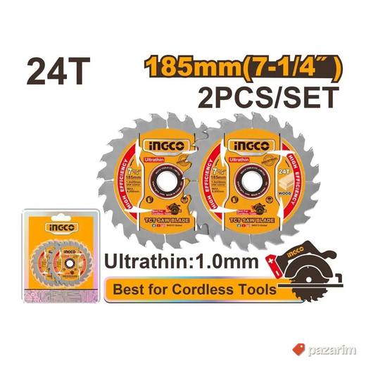 Set lista testere za drvo TSB1853 185 mm 24T SUPER INGCO