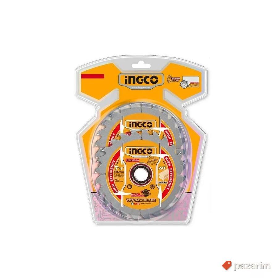 Set lista testere za drvo TSB1853 185 mm 24T SUPER INGCO 3