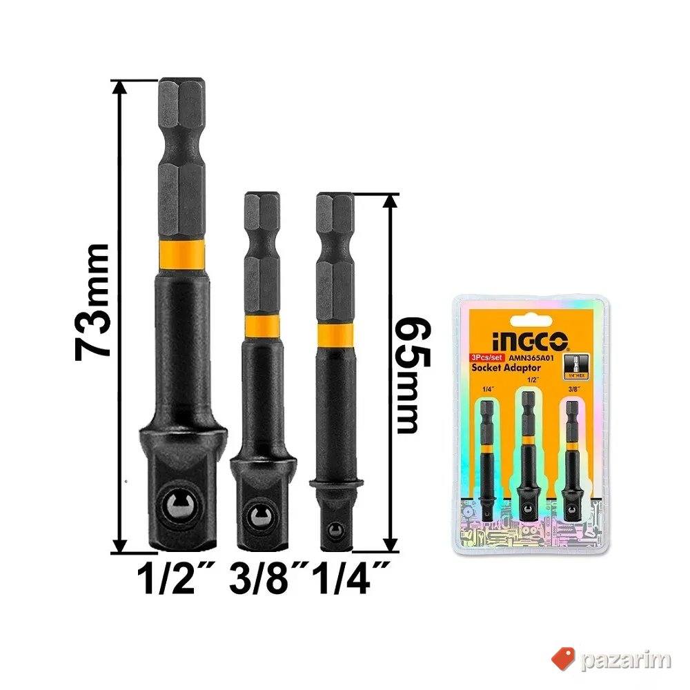 Set Adaptera za Gedore 1/4”, 3/8”, 1/2” INGCO AMN365A01 1