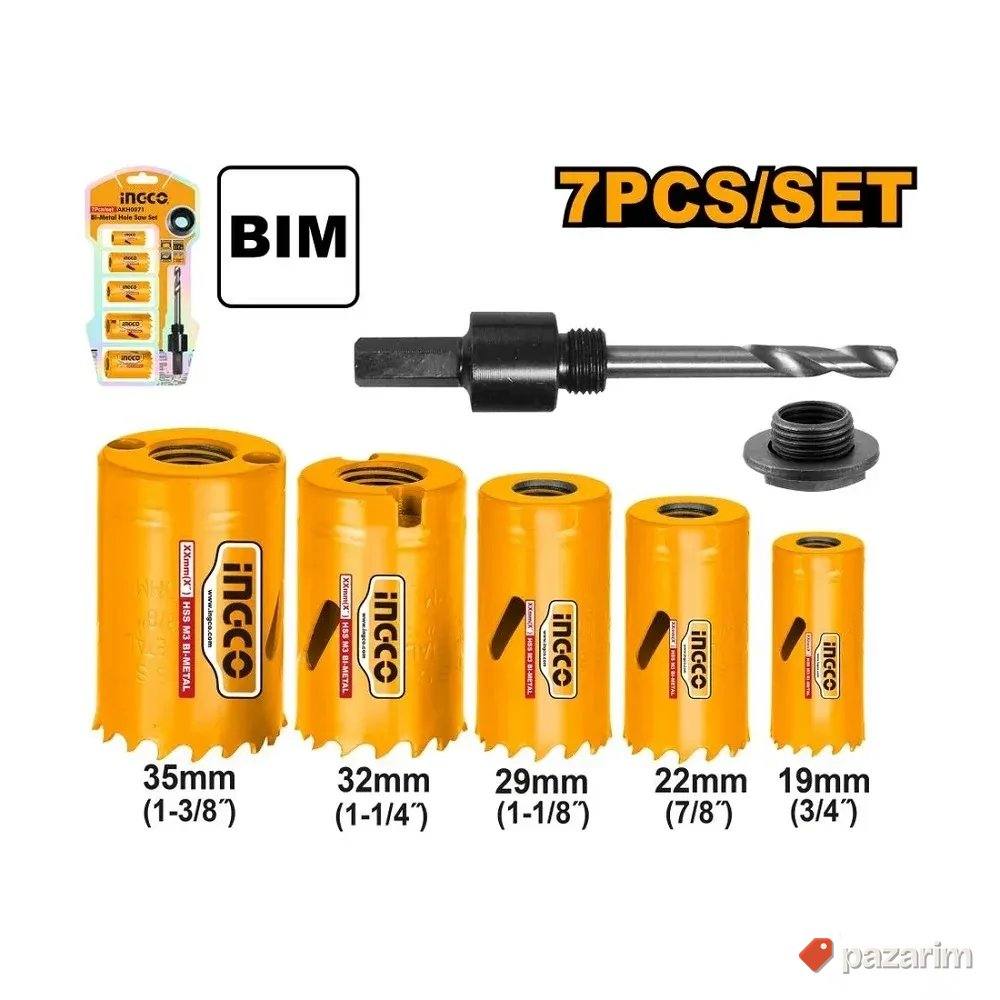INGCO AKH0071 Set Bi-Metalnih Kruna Za Metal i Drvo 7 KOM 1