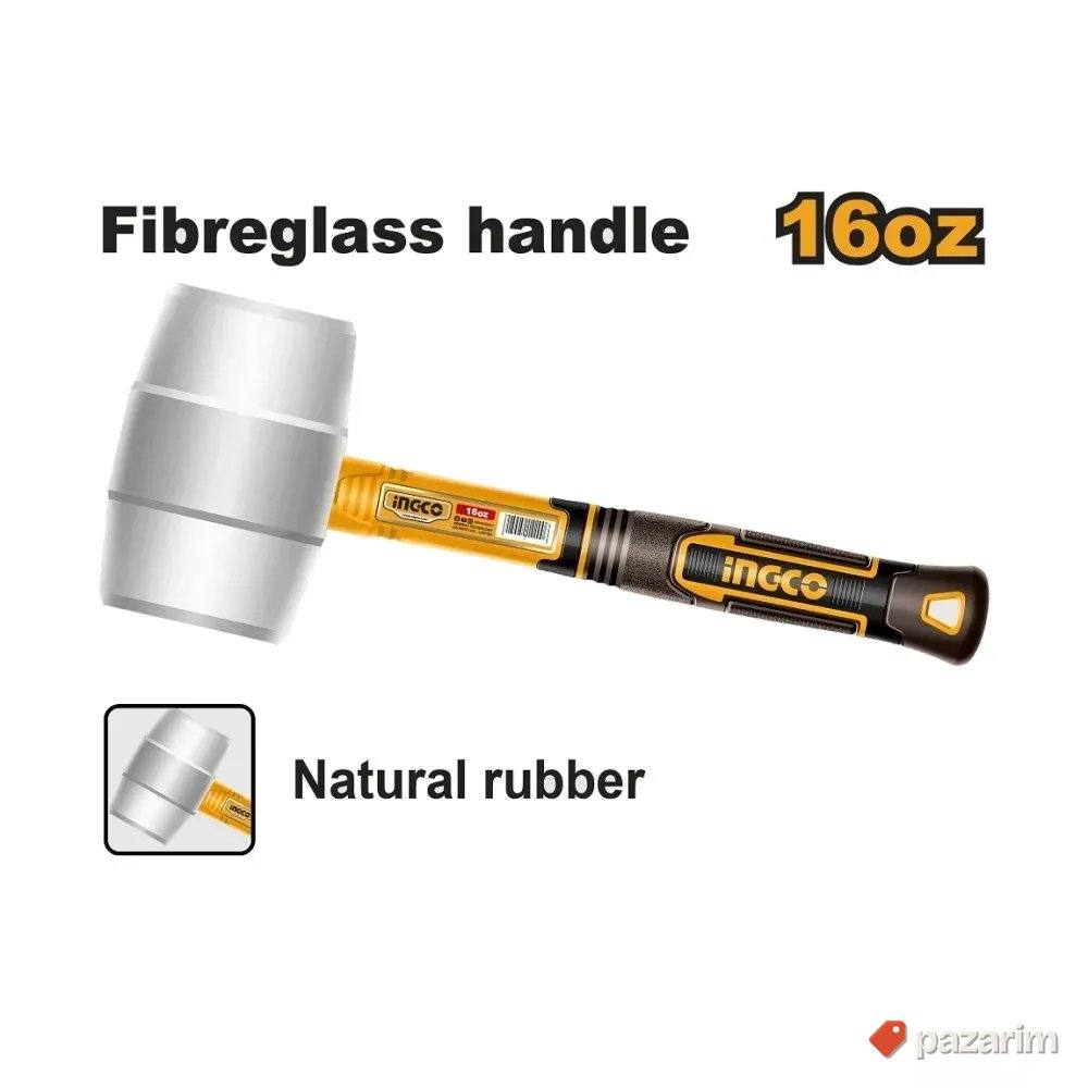 INGCO Gumeni Čekić 450g HRUH8916 - BELI 1