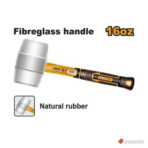 INGCO Gumeni Čekić 450g HRUH8916 - BELI
