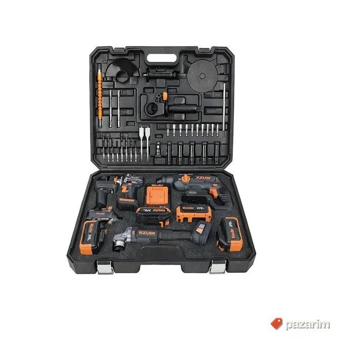 KZUBR Set Aku Alata 4u1 BRUSHLESS (21V) + 4 Baterije – NOVO! 2
