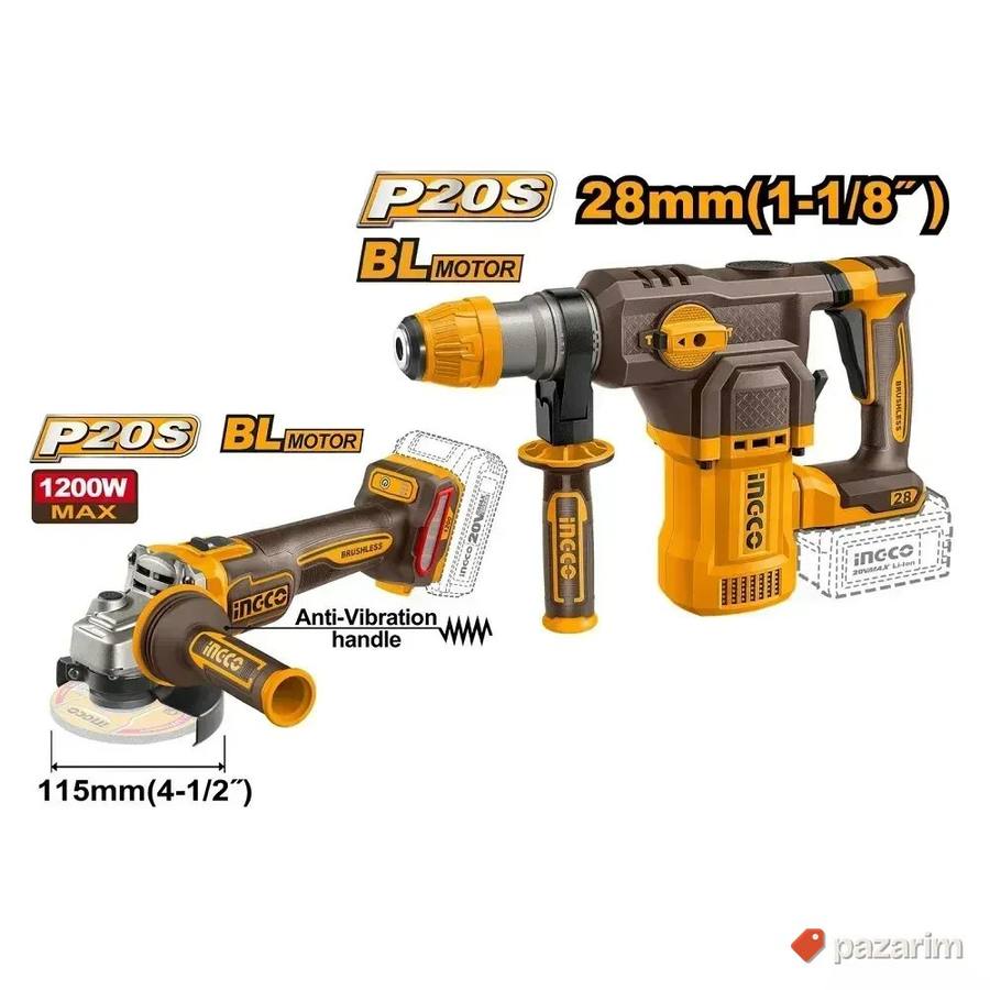 Akumulatorski set alata COSLI251193E 5/1 20V 2x5,0Ah INGCO 2