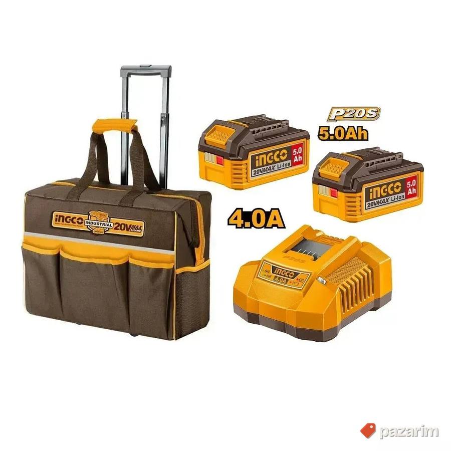 Akumulatorski set alata COSLI251193E 5/1 20V 2x5,0Ah INGCO 4
