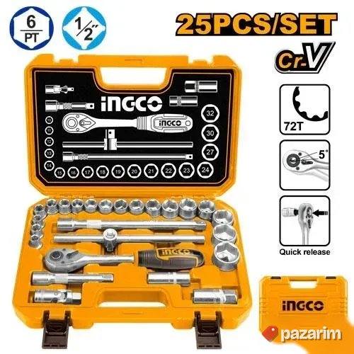 INGCO Set Gedora 25/1 (HKTS12251) 1/2"