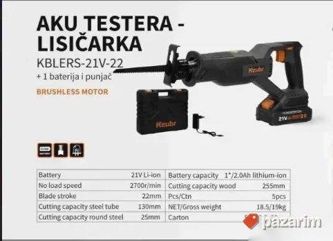 Kzubr AKU Testera Lisičarka KBLERS-21V-22 + Bat i Punjac 1