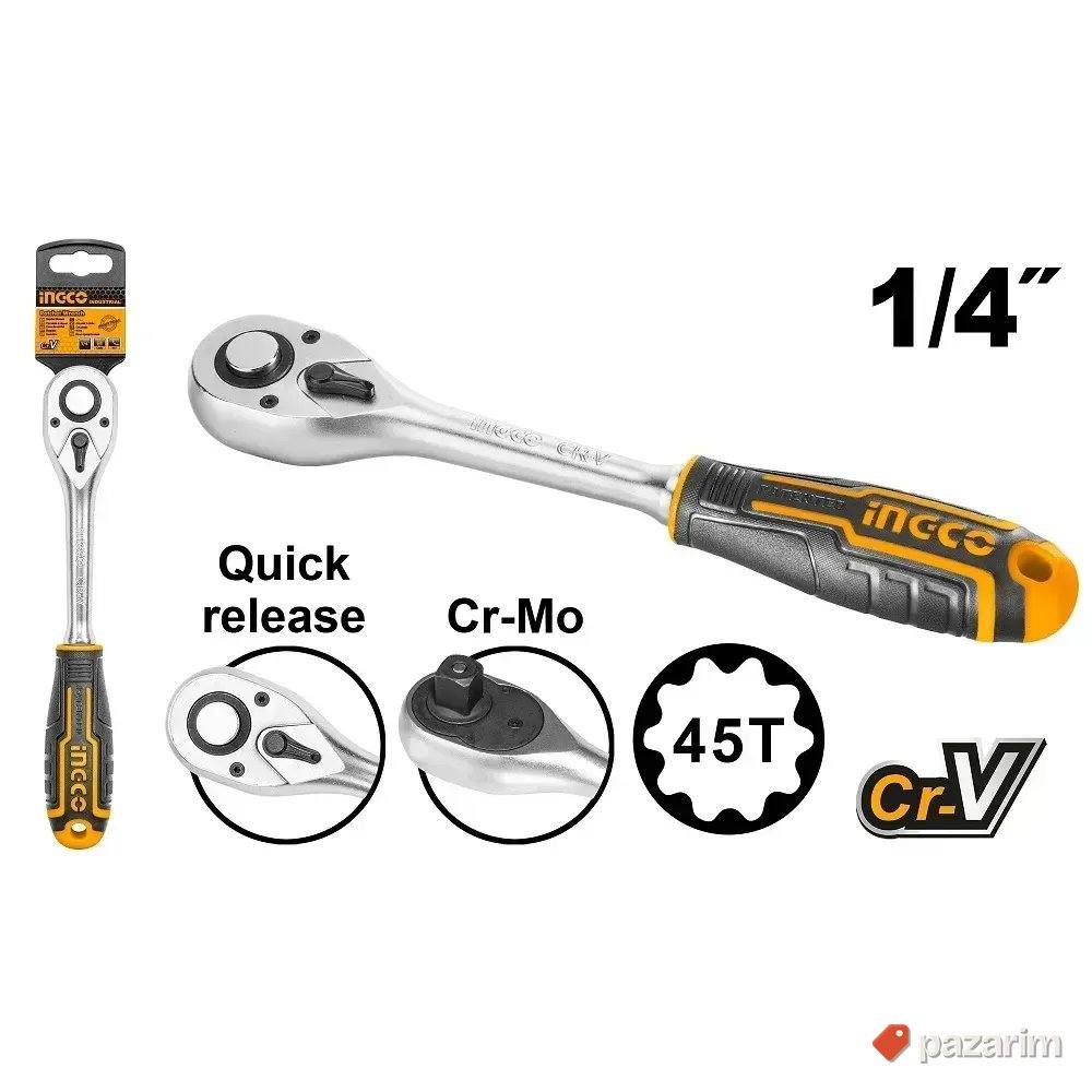 INGCO Profesionalna Račna Krckalica 1/4" 72 Zuba HRTH0814 1